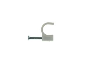 Uchwyt kabla okrągły 8mm KN-8 biały