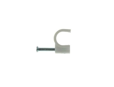 Uchwyt kabla okrągły 8mm KN-8 biały