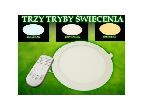 Panel led okragły Round 6W 230V WW+DW+CW pilot