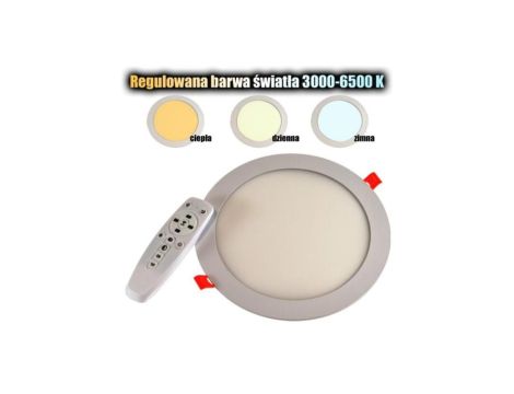 Panel led okragły Round 18W 230V WW+DW+CW pilot