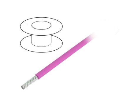 3051-PK001 Przewód na rolce 305m linka Cu 22AWG PVC różowy 300V