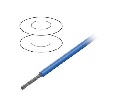 7056-BL005 Przewód na rolce 30,5m linka Cu 20AWG PVC niebieski 150V