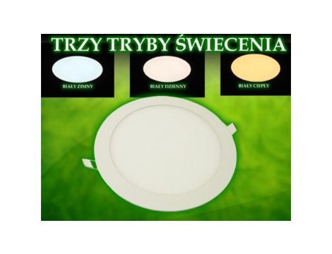 Panel led okragły Round 6W 230V WW+DW+CW