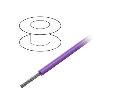 7053-VI005 Przewód na rolce 30,5m linka Cu 26AWG PVC fioletowy 150V