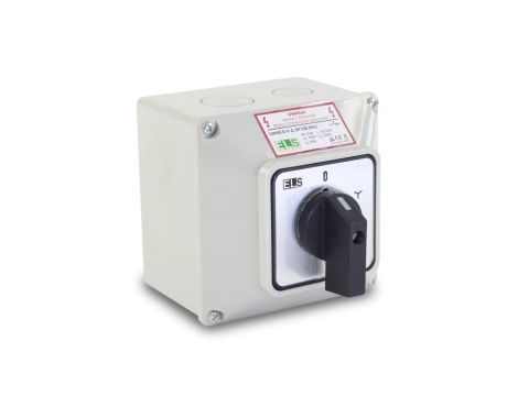 Łącznik krzywkowy 0-Y-D 25A 3P w obudowie IP65 / LW25 0-Y-D 3P OB