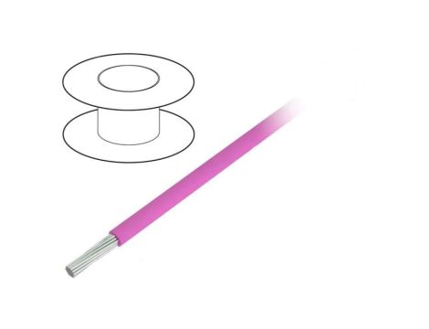 3053-PK005 Przewód na rolce 30,5m linka Cu 20AWG PVC różowy 300V