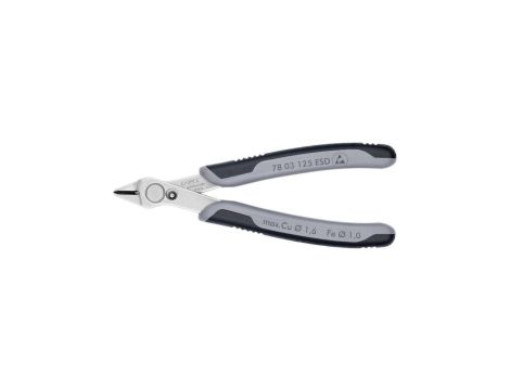 Szczypce precyzyjne tnące ESD 125mm Super Knips dla elektroników KNIPEX 78 03 125 ESD