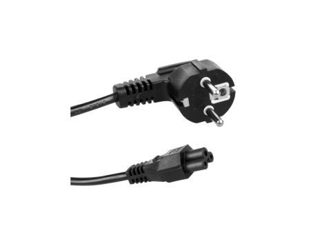 Kabel zasilający typu koniczynka Maclean, 3 pin, wtyk EU, 1.5m, MCTV-857