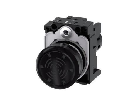 Brzęczyk kompaktowy 22mm dźwięk ciągły 45kHz 75dB 24V AC-DC IP69 tworzywo z uchwytem przył śrub SIRIUS ACT 3SU1200-6LB10-1AA0