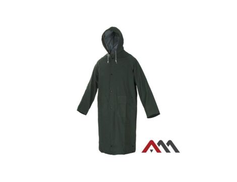 Płaszcz przeciwdeszczowy PVC zielony, sztormiak, rozmiar M