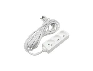 Przedłużacz 3 gniazda 5m z/u 3x1.5mm2 BIAŁY