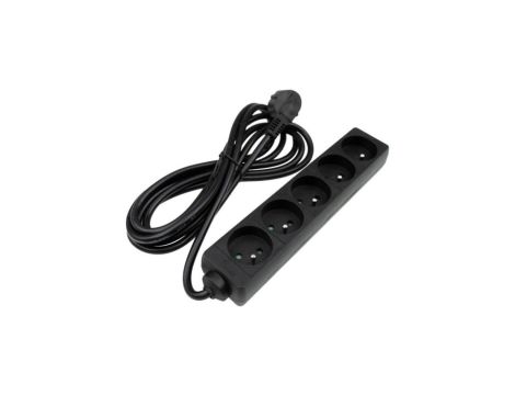 Przedłużacz 5 gniazd 3m z/u 3x1.5mm2 CZARNY