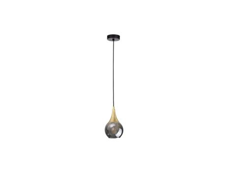 Lampa wisząca nowoczesna 1xE27 LACRIMA SMOKY/GOLD