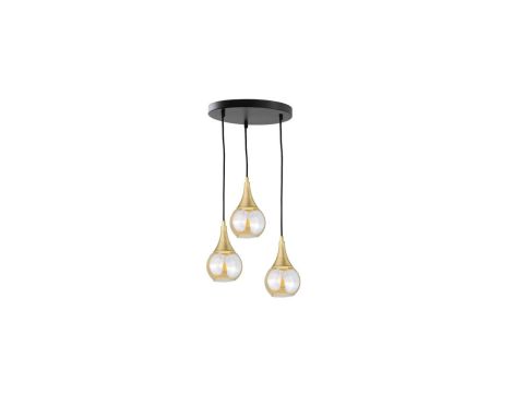 Lampa wisząca 3x E27 LACRIMA HONEY/GOLD