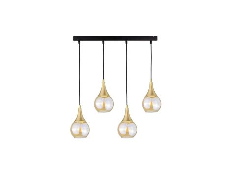 Lampa wisząca nowoczesna 4xE27 LACRIMA HONEY/GOLD