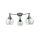 Lampa sufitowa 3xE27 STAR CLEAR BLACK