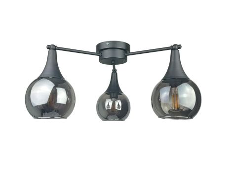 Lampa sufitowa 3xE27 STAR SMOKY BLACK