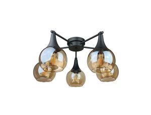 Lampa sufitowa nowoczesna 5xE27 STAR HONEY BLACK