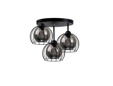 Lampa sufitowa loftowa nowoczesna 3xE27 SOLO BLACK