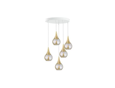 Lampa wisząca nowoczesna 5xE27 LACRIMA WHITE
