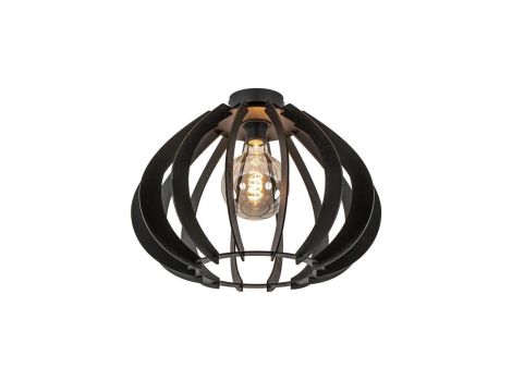 Lampa sufitowa drewno 1xE27 NORA BLACK