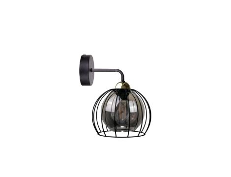 Kinkiet nowoczesny loftowy 1xE27 SOLO BLACK/GOLD