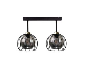 Lampa sufitowa nowoczesna loftowa 2xE27 SOLO BLACK/GOLD