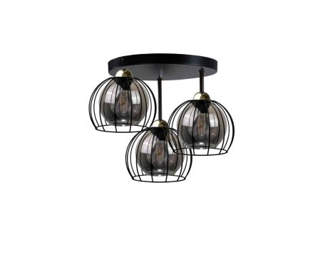 Lampa sufitowa loftowa nowoczesna 3xE27 SOLO BLACK/GOLD