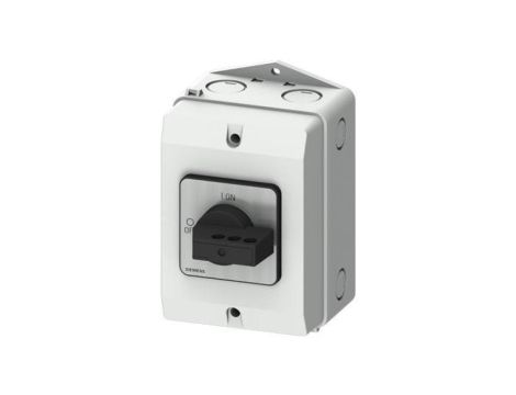 Rozłącznik główny w obudowie ekranowanej 3P 25A 9.5kW AC23A 400V styki pom wyprz 1Z 1R blokowanie w poz O i I 3LD2184-2GP21