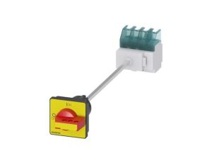 Rozłącznik główny/awaryjny 3P+N 32A 11.5kW AC23A 400V montaż na płycie z wałkiem pokrętło piórkowe 4 otwory 3LD2217-1TL13