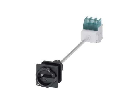 Rozłącznik główny 3P 32A 11.5kW AC23A 400V montaż na płycie z wałkiem pokrętło czarne otwór centralny 22.5 mm 3LD2244-0TK51