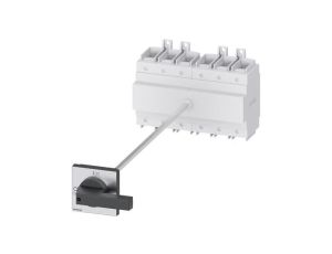 Rozłącznik główny 6P 160A 75kW AC23A 400V montaż na płycie z wałkiem pokrętło czarne piórkowe 4 otwory 3LD2318-3VK11