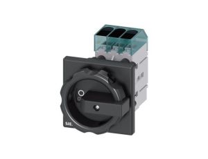 Rozłącznik główny 3P 40A 18,5kW AC23A 400V montaż tablicowy otwór centralny 22.5 mm pokrętło czarne piórkowe 3LD3354-0TK51