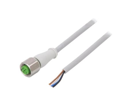 7014-12221-2140300 Gniazdo proste M12, 4P z przewodem o długości 3m PVC, 250VAC