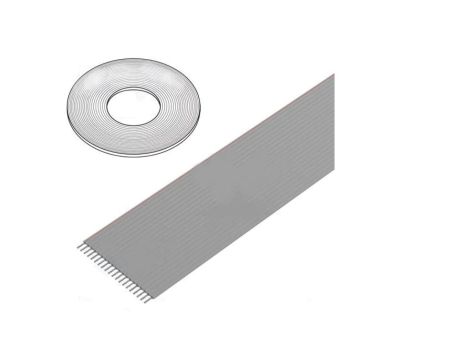 3625/20 (100FT) Przewód: wstążkowy 1mm linka Cu nieekranowany PVC szary 30,5m