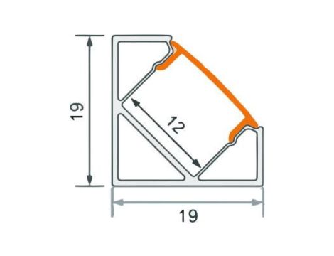 Klosz czarny do profili narożnych R 2m