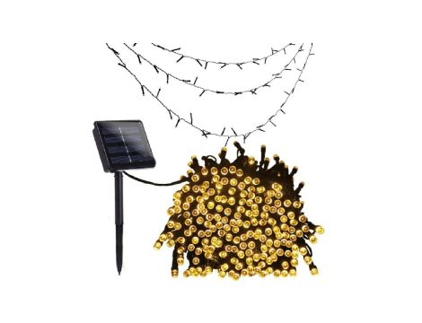 GIRLANDA SOLARNA 21,9m ogrodowa OZDOBNA 200x LED 3000K ciepła SHINE GOLDLUX (Polux)