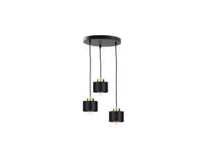 Lampa wisząca nowoczesna 3xE27 SIMPLY BLACK/GOLD