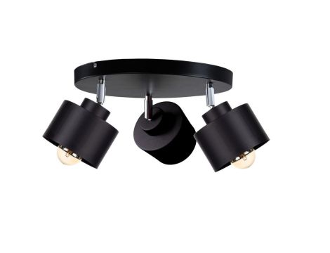 Spot nowoczesny 3x E27 SIMPLY BLACK