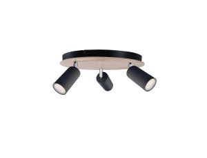 Spot nowoczesny 3x GU10 EYE BLACK WOOD