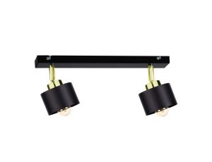 Spot nowoczesny 2xE27 SIMPLY BLACK/GOLD