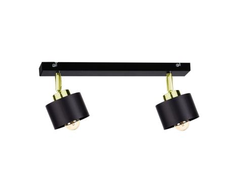 Spot nowoczesny 2xE27 SIMPLY BLACK/GOLD