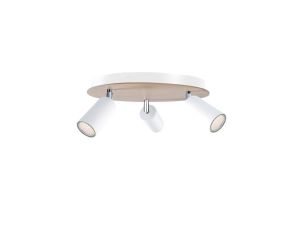 Spot nowoczesny 3x GU10 EYE WHITE WOOD