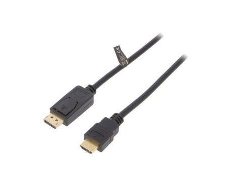 CV0127 Kabel DisplayPort 1.2 DisplayPort wtyk,HDMI wtyk 2m czarny