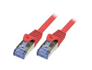 CQ3094S Patch cord S/FTP 6a linka Cu LSZH czerwony 10m 26AWG
