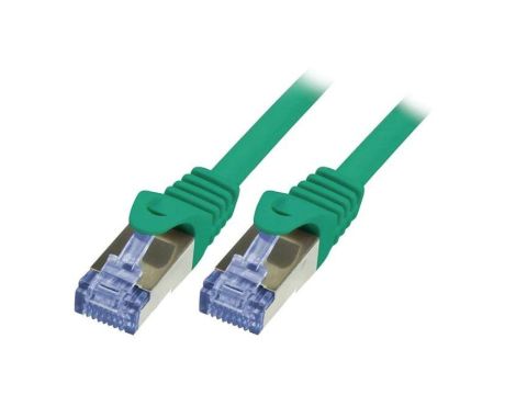 CQ3095S Patch cord S/FTP 6a linka Cu LSZH zielony 10m 26AWG