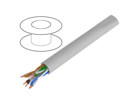 CQ2305U Przewód do przesyłu danych U/UTP o długości 305m (rolka), 23AWG, Eth:6