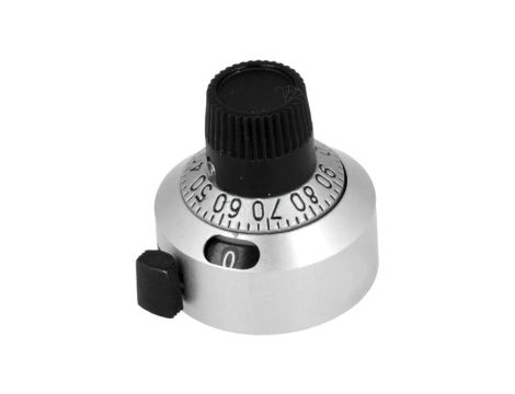 G-16-1-11 Gałka precyzyjna z licznikiem Śr.osi: 6,35mm Ø22,2x22,2mm