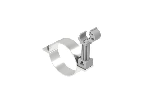 Uchwyt do rury spustowej fi 80mm nierdzewny z plastikiem 64.08/P NI /96420805/