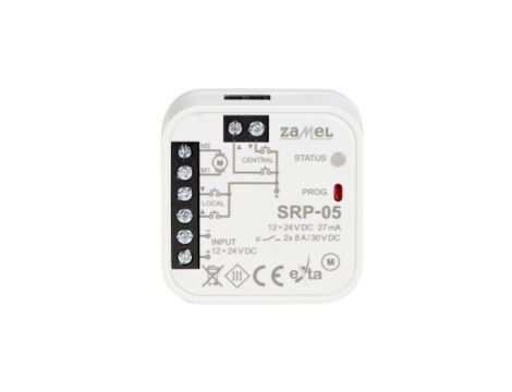 Sterownik rolet uniwersalny dopuszkowy przewodowy SRP-05/12-24V